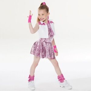 Revolution Dancewear “Holla at the DJ” Costume– Pink Sequin Dress with Vest